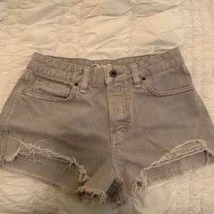 Free People Shark Bite Jean Shorts